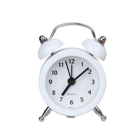 Shinycome Portable Cute Mini Round Battery Alarm Clock Desktop Table Bedside Clocks Decor