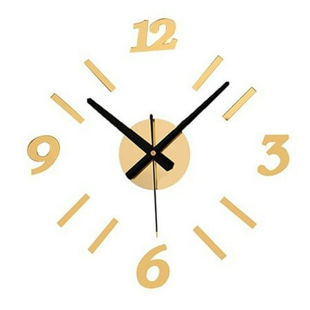 SHNETY Modern Numbers DIY Adhesive Wall Clock Sticker Living Room Office Hanging Decor