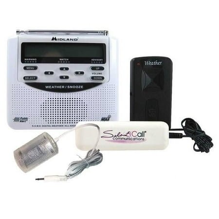 Silent Call Midland Weather Alert Radio with Silent Call Light & Bed Shaker