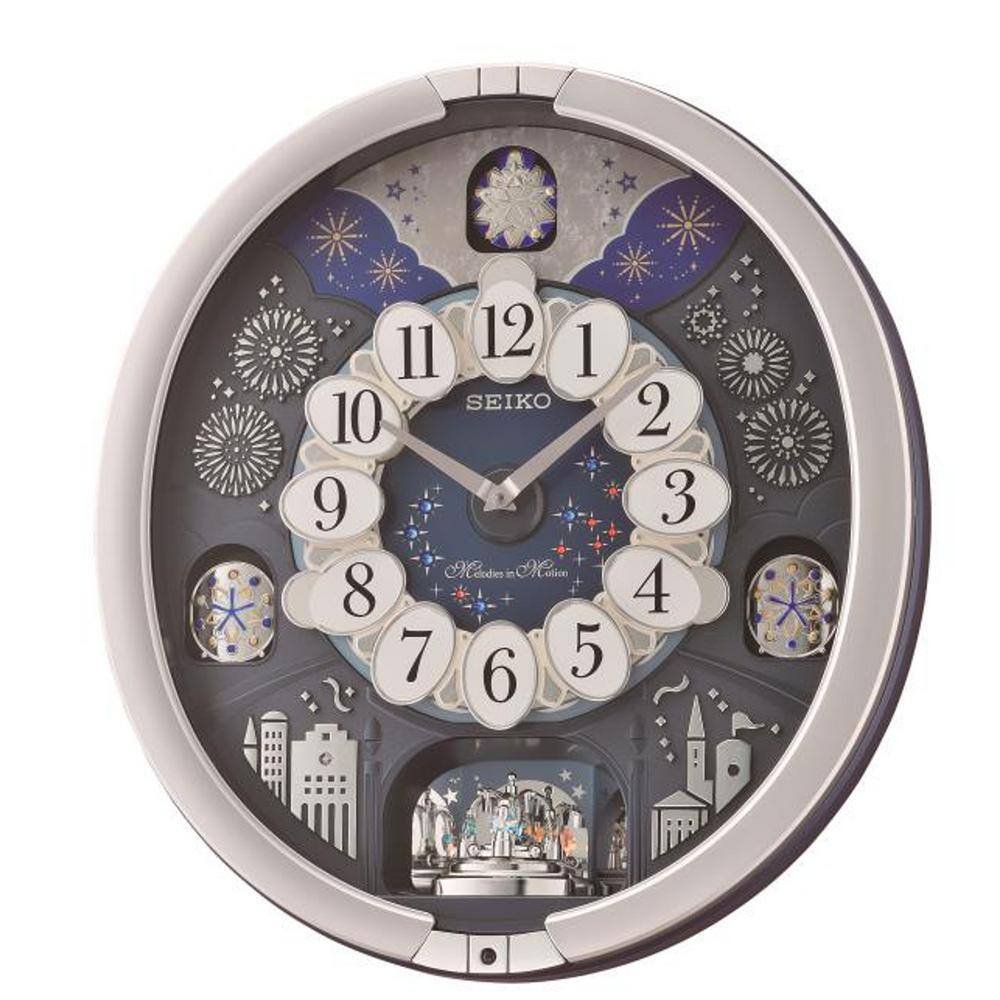 Silver Flurries 18 Hi-Fi Melodies in Motion Clock