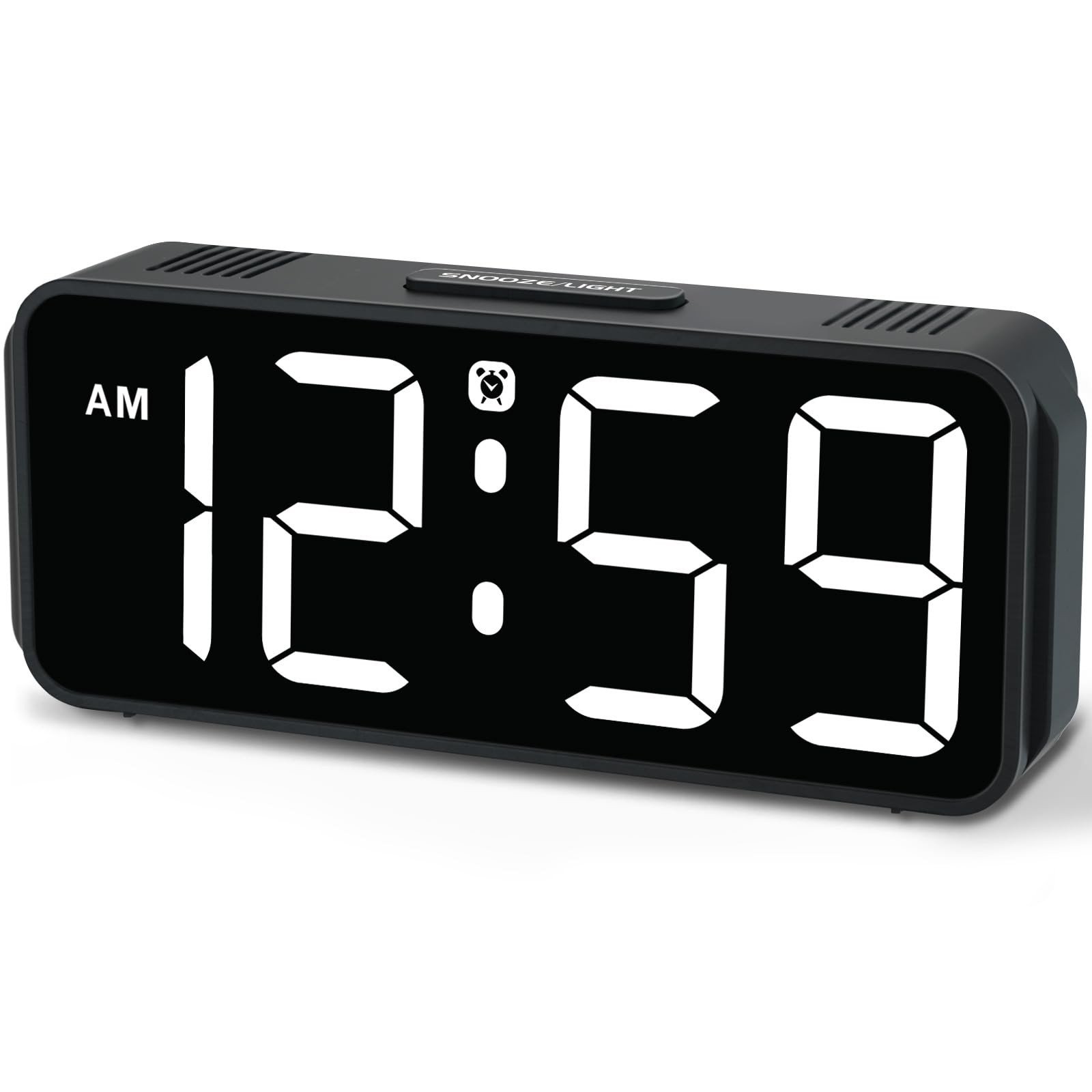 Small Digital Alarm Clock Plug in for Bedrooms Bedside, Tiny Electric Clock L...