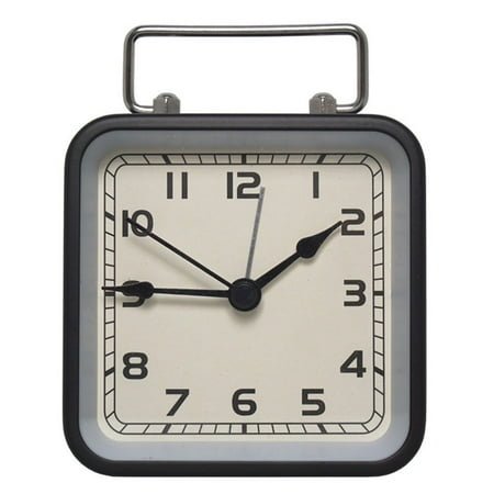 Small Metal Square Alarm Clock Desktop Mute Clock Luminous Quartz Clock
