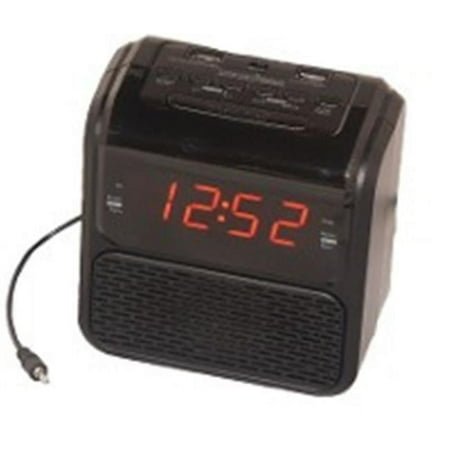 Sonnet 0.9 in. One Day Alarm Clock Radio with LED Display & 2 USB - Ports 1.0A & 3.1A