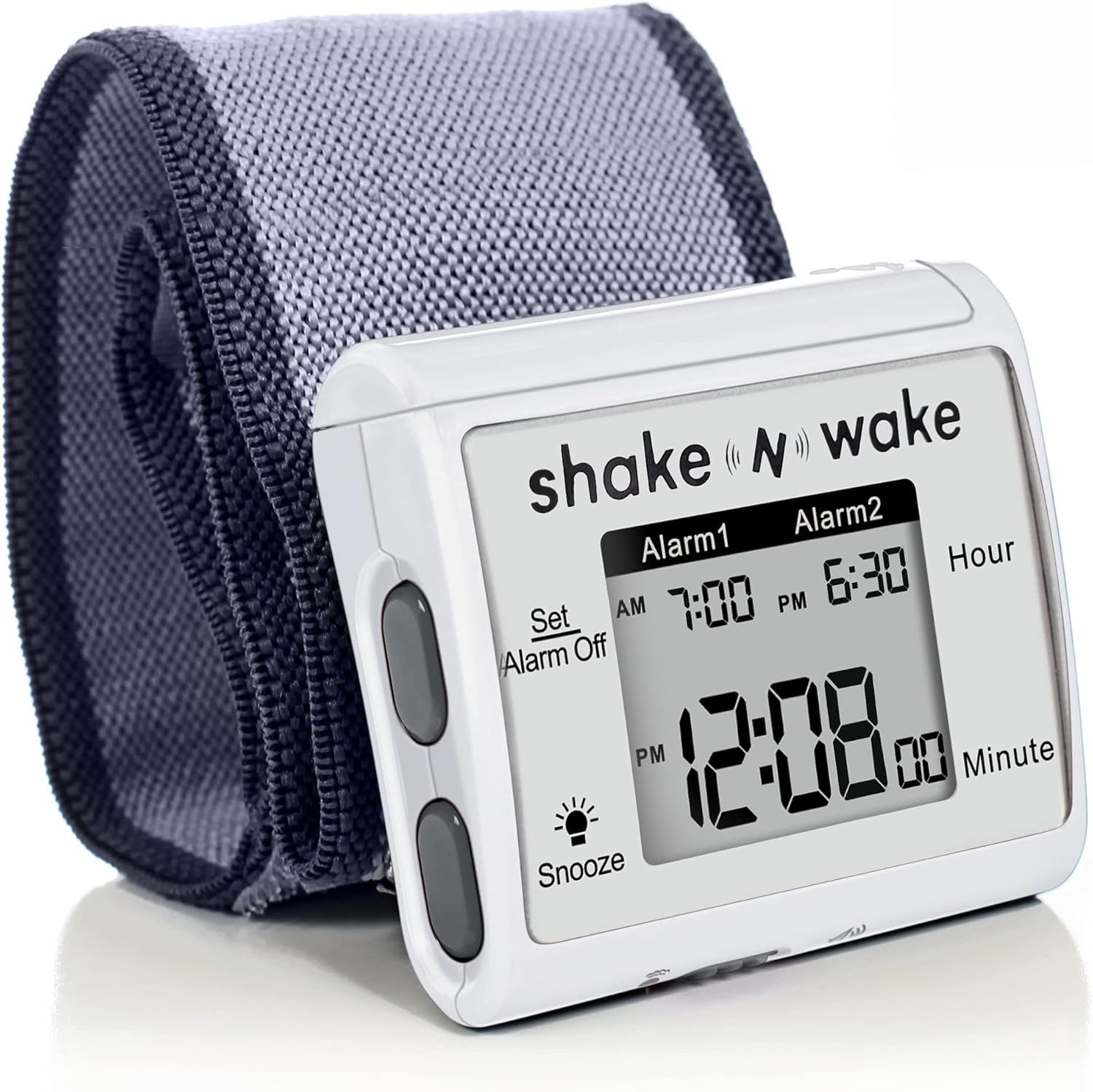 Tech Tools Vibrating Alarm Clock - Shake N Wake - Silent Alarm Wristband Watch -