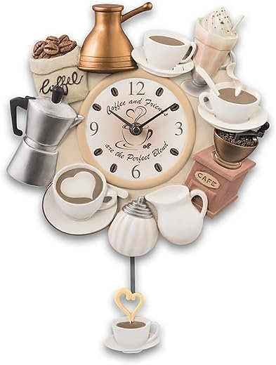 The Bradford Exchange The Perfect Blend Coffee-Inspired Sculptural Wall Clock