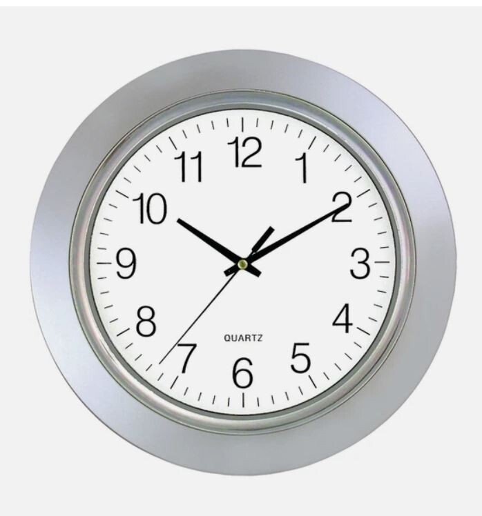 TIMEKEEPER 6450 13" Chrome Bezel Round Wall Clock