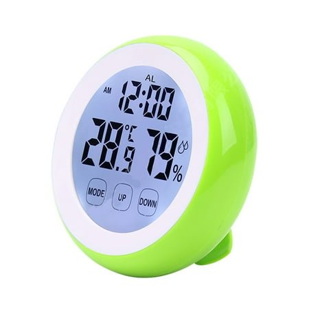 Touch screen alarm clock, round seat clock, electronic hygrometer clock