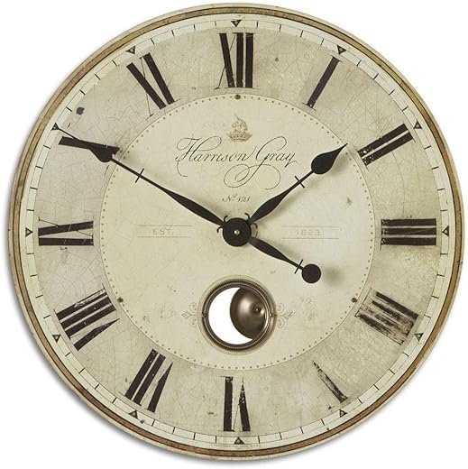 Uttermost Harrison - 23 inch Wall Clock - 23 inches Wide by 2 inches deep