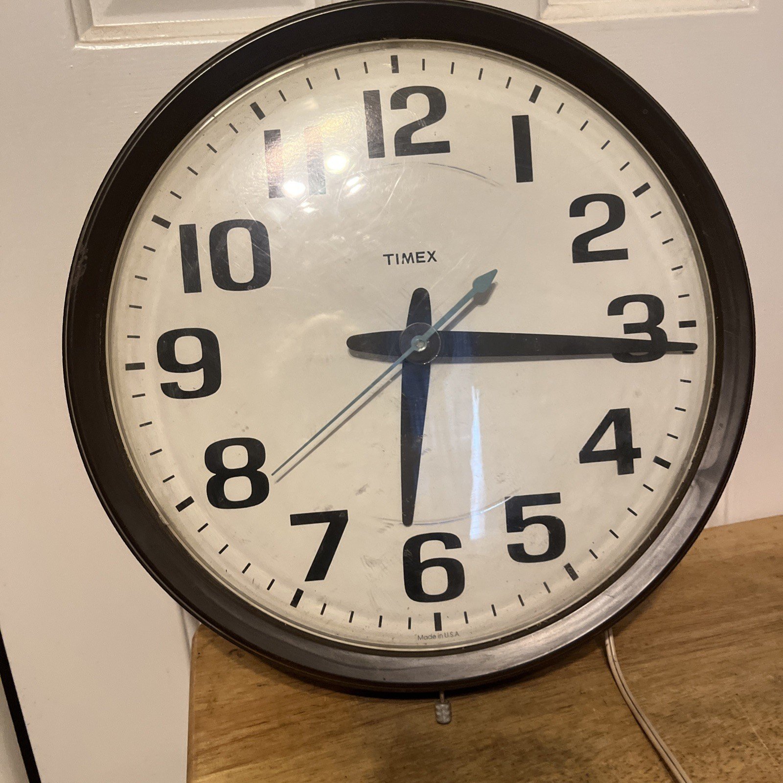 Vintage - Timex Electric School Industrial Wall Clock 13” Retro Office Decor