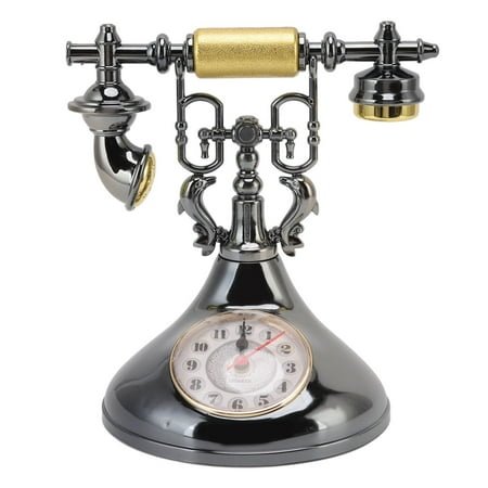 Vintage Alarm Clock,Retro Telephone Clock,Unique Elegant Old Fashioned Alarm Clock with Large Numerals, Accurate Time Bedside Clock Decoration for Home Cafe Office,Study Farmhouse Rustic Lucky babies