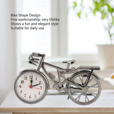 Vintage Bicycle Clock, Desk Clock Vintage Table Clock, Mini Motorcycle Model Alarm Clock, Creative Desk Shelf Clock Bike Desk Clock for Kids Birthday Gift