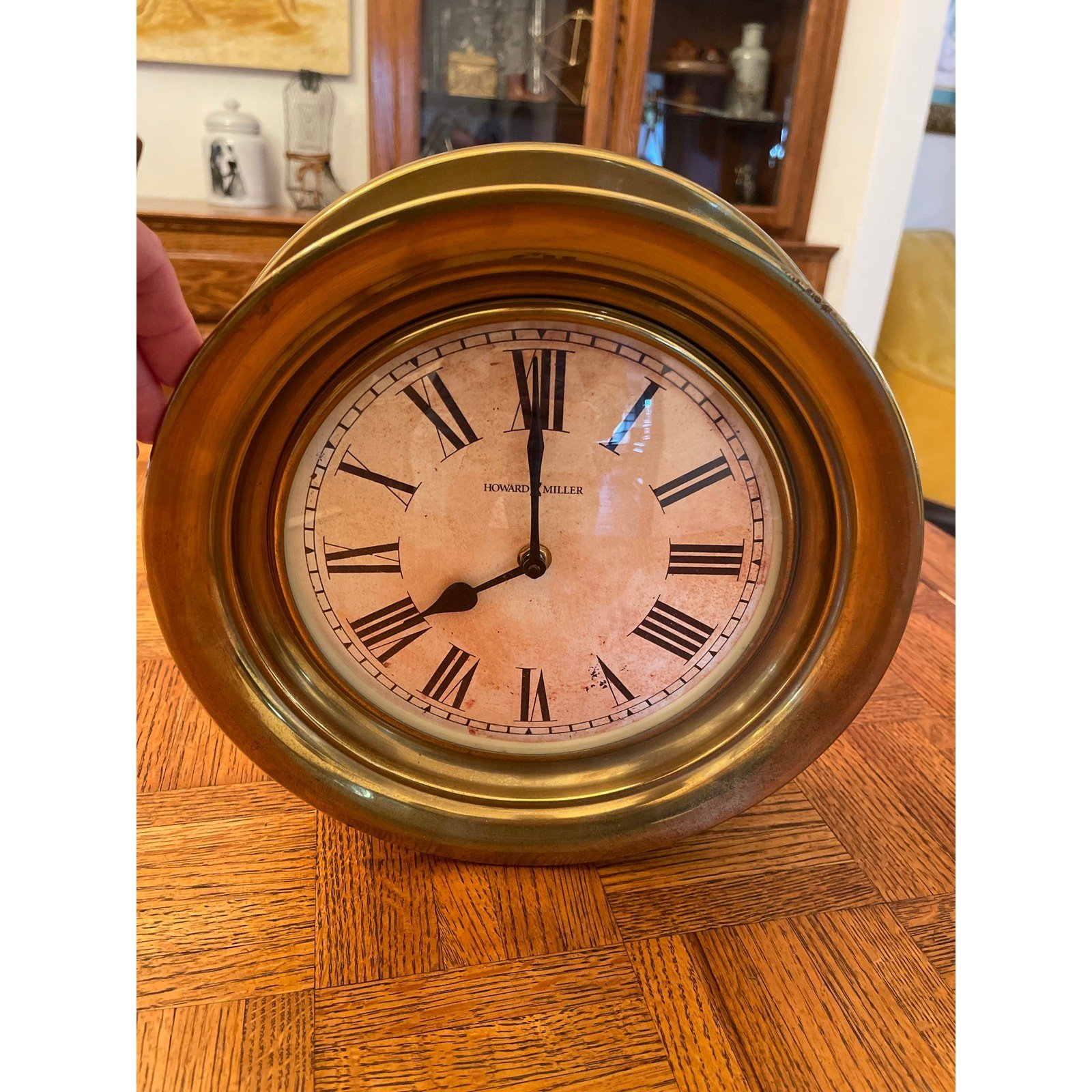 Vintage Howard Miller Brass Nautical wall clock