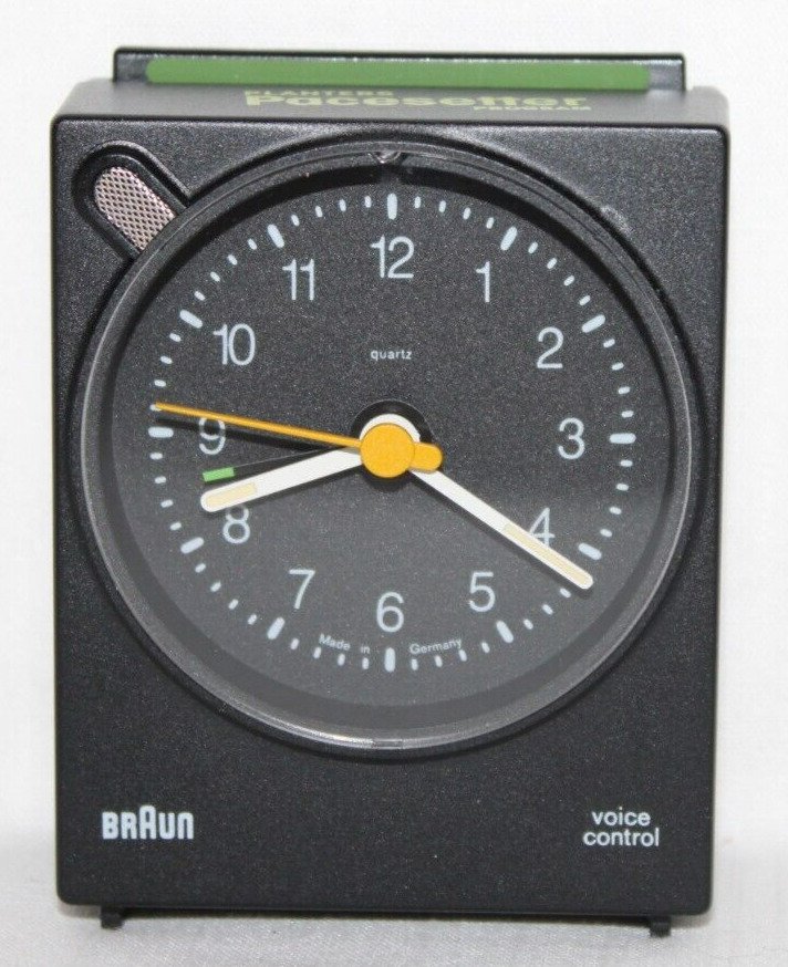 VTG 80s BRAUN Alarm Clock Voice Control 4763 AB30vs Planters Pacesetter NoB-#7