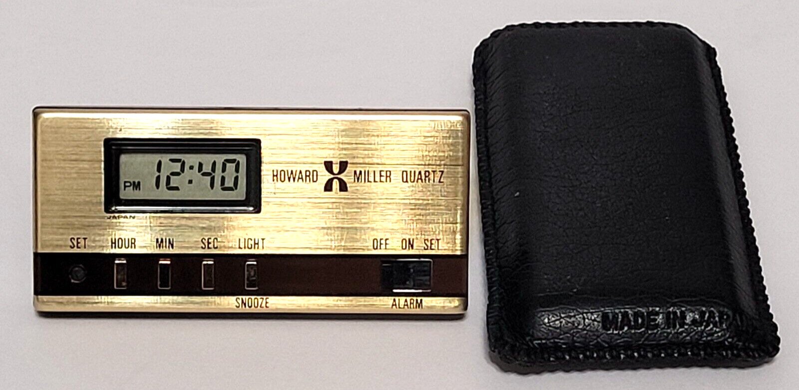 VTG Howard Miller LCD Quartz Alarm Clock Model 622-799 TESTED, New Batteries !!!