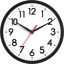 Wall Clock Modern Small Wall Clocks Battery Operated 8-16Inch Silent Non-Ticking