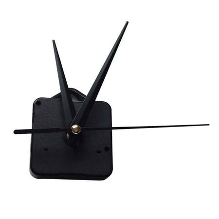 Wall Clock Movement Kit Set Simple DIY Clock Movement Kit for Home Hotel School (A Watch Core and 3 Pointers, Packing Without Battery, Black)