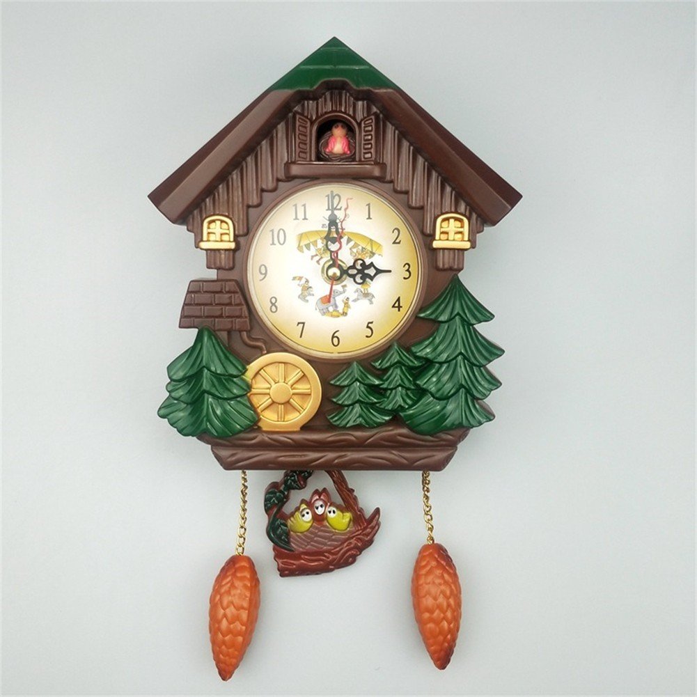 Wall Clocks Alarm Clock House Shaped Pendulum Clock Reliable Timekeeping