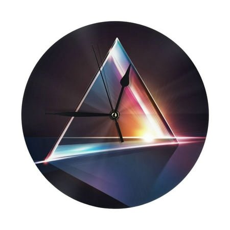 Wall Clocks light through triangular prism Decorative for Living Room Kitchen Home Bedroom