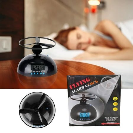 Weloille Peculiar Rotating Flying Alarm Clock Kids Gift Multipurpose Vibrating Run Away Flying Alarm Clock Alarm Clock Heavy Sleepers Innovative Gift For Bedroom