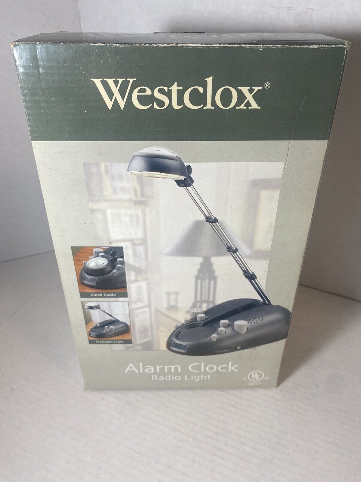 Westclox Clock Radio Alarm Light Black Model:SHT8021BK