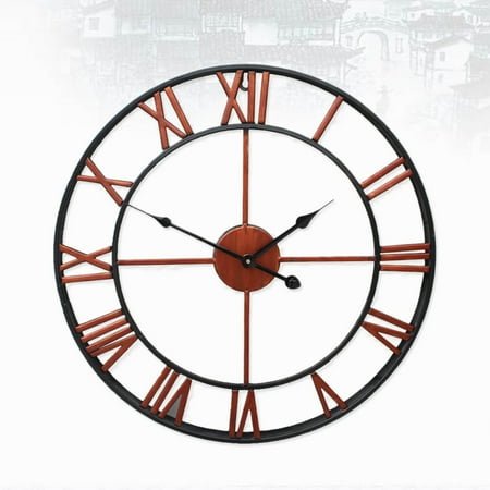 WHAMVOX Extra Large Wall Clock Vintage Wall Clock Fashionable Clock Size 1