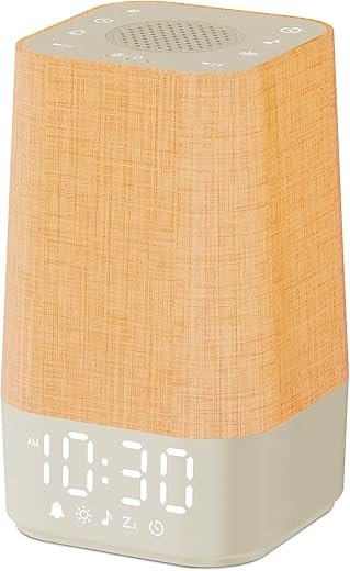 White Noise Sound Machine: 30 Soothing Sounds, Sunrise Alarm Clock for Gentle Wake Up, Adjustable Volume & Night Light, Timer, Ideal for Adults, Kids and Babies - Easy to Sleep, Relax, Focus