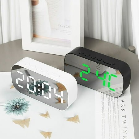 Wholesale of simple InS-style LED digital display electronic clocks, digital desktop small alarm clocks, mirror alarm clocks for students and children