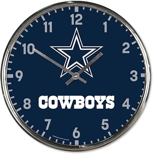 WinCraft NFL Chrome Wall Clock
