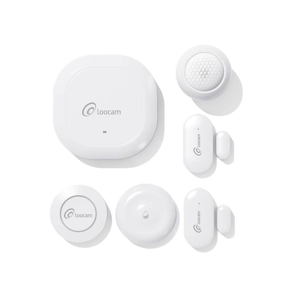 Wireless Home Security System 6-Piece, Smart Hub, Door Window Sensor, Water Leak...