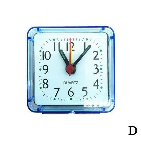 WSRRDRECVHi 1X Battery Square Crystal Small Alarm Clock Household Decor Bedside