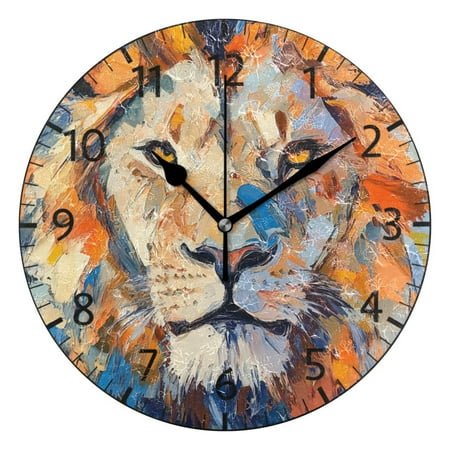 YAZAOO Decorative Wall Clock Size：25cm Fiery Majesty Design Pattern Clock