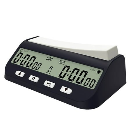 Yiaieng Chess Clock, Chess Clock Digital Chess Timer for Chess Game I-Go and Chinese Chess (Black)