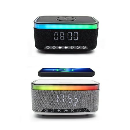 Zummy Wireless Charging Clock with Speaker. Sound Machine