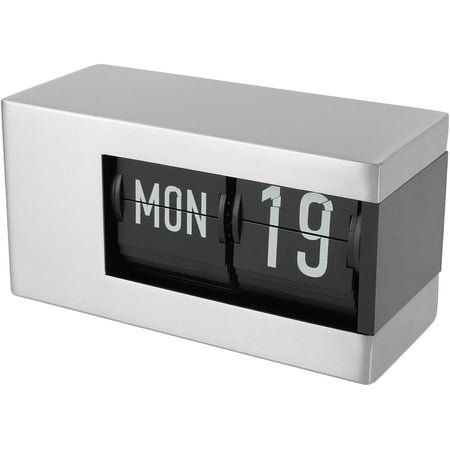 Zunate Flip Clock, Retro Flip Desk Shelf Clock, Auto Flip Desk Table Clock, Retro Flip Down Clock Mechanical Digital Flip Desk Clock, Internal Gear Operated Flip Down Clock for