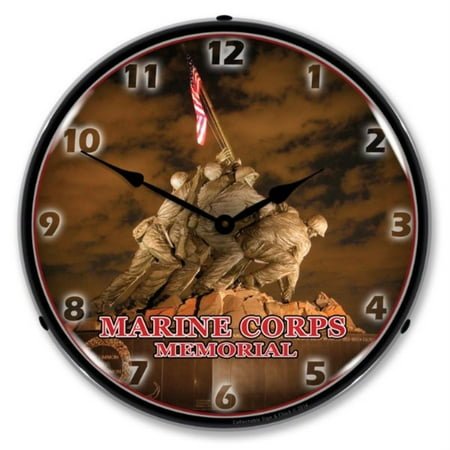 1404500 Marine Corps Memorial Iwo Jima clock - Made in USA