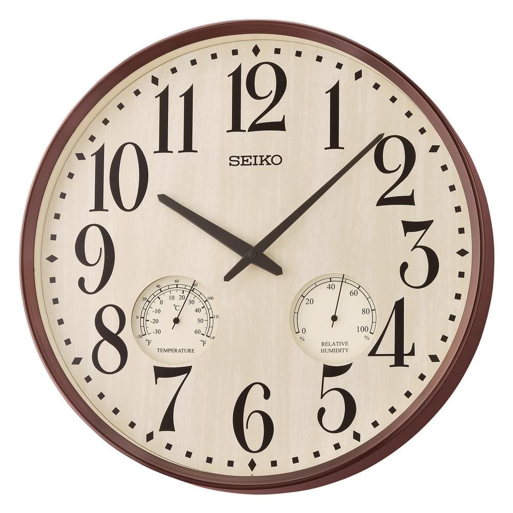 17 in. Iria Thermo/Hygro Wall Clock