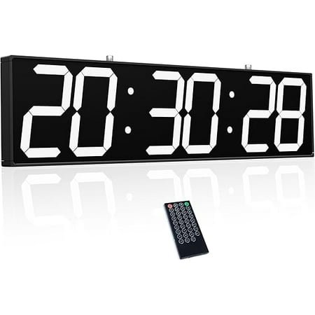 29‘’ Double Sided Digital Wall Clock, Multifunctional Led Countdown Clock with Timer, Temperature and Date Display