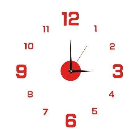 3D Frameless Wall Clock 20 Inch, Modern Silent DIY Wall Clock for Living Room Bedroom Office Decor