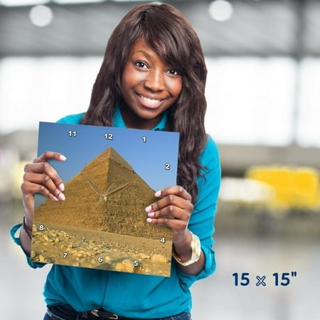3dRose, The Pyramids of Giza, the Nile, Cairo, Egypt-AF14 DGU0017 - Darrell Gulin, 15x15 Wall Clock