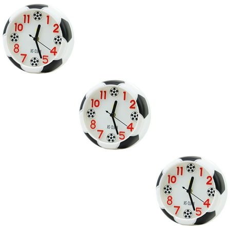 3 PCS Gaming Football Soccer Retro Alarm Clock Digital Student
