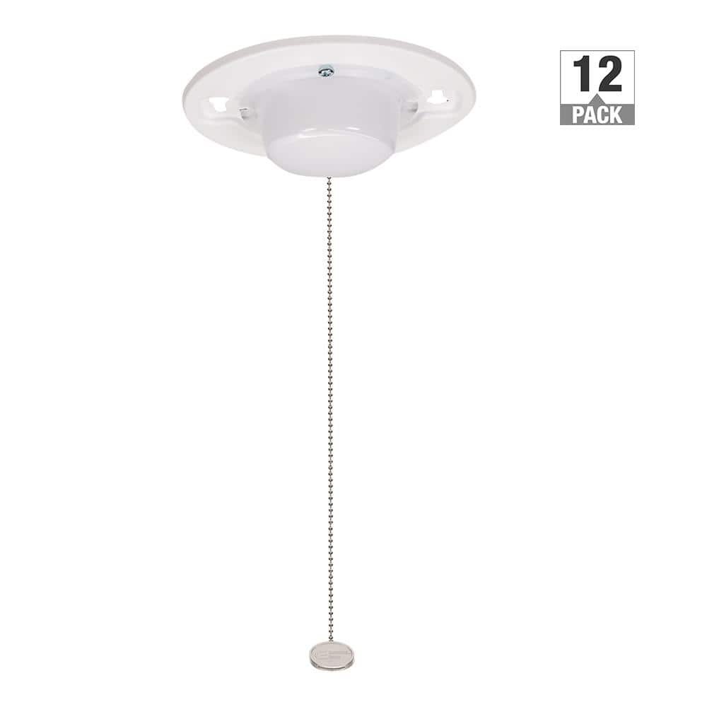 5 in. Closet Light with Pull Chain Utility Light Lampholder LED Flush...