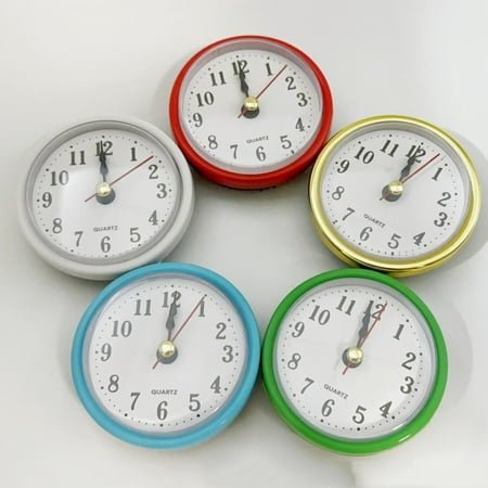 60mm Table Clock Square Alarm Clock Small Alarm Electronic Bed Compact Travel Clock Quartz For Child Students Desk Alarm USEFUL Silver Smile Home