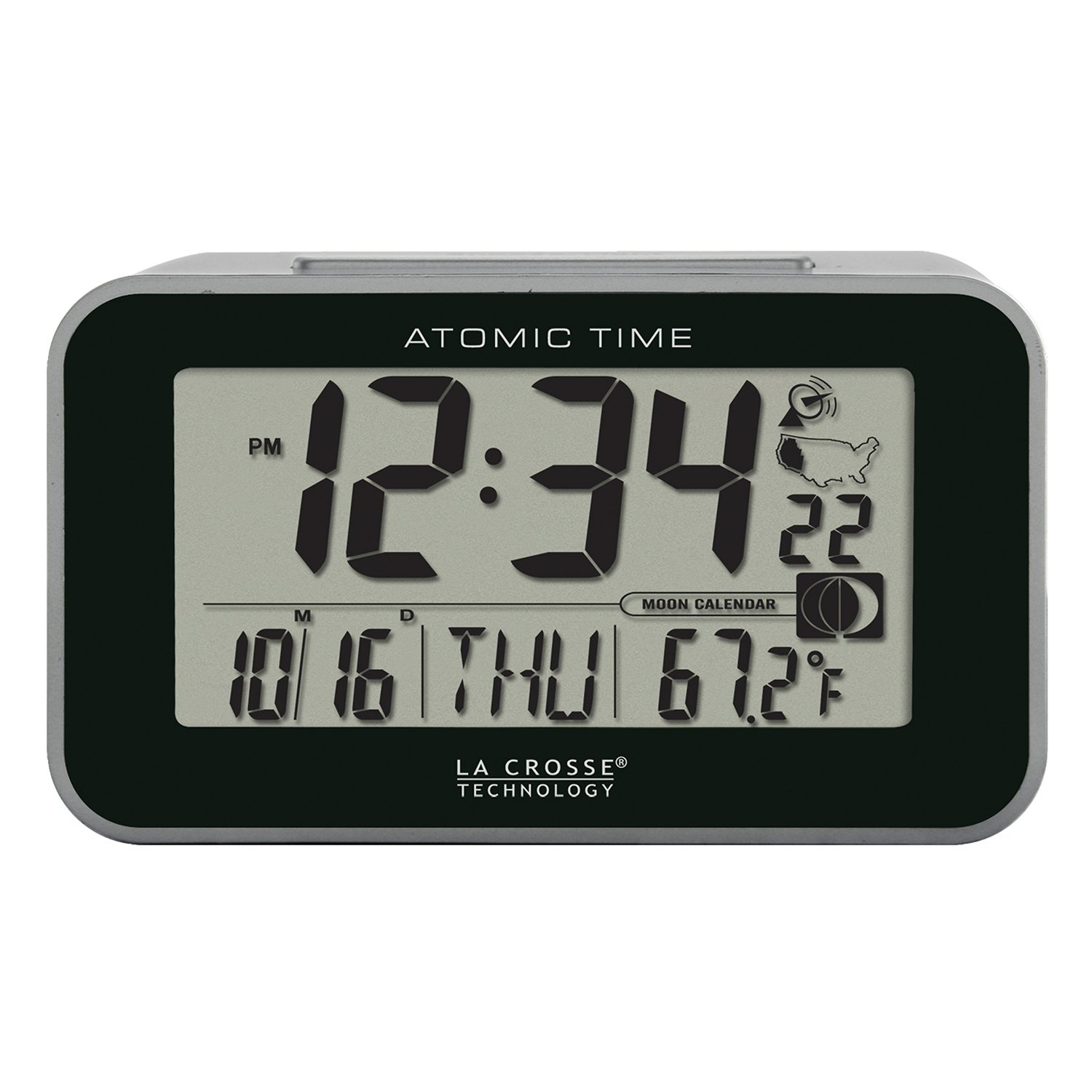 617-1270 La Crosse Technology Atomic Digital Alarm Clock with Backlight Open Box