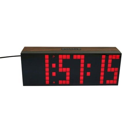 6 Digit Jumbo LED Digital Alarm Calendar Snooze Wall Desk Clock (red, 6-digit version)