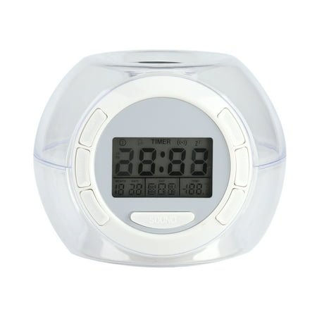 7-Color Changing LED Light Alarm Clock with 6 Natural Sounds