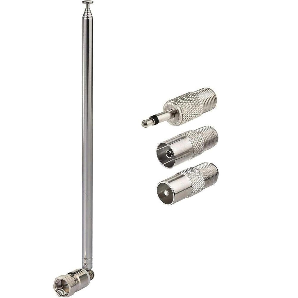 75 Ohm FM AM Antenna Telescopic Indoor Radio Bluetooth Stereo Receiver with...