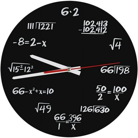 Acrylic Wall Clock Creative Math Wall Clock Unique Design Funny Math Formula Clock For Classroom Home Office Modern Decoration