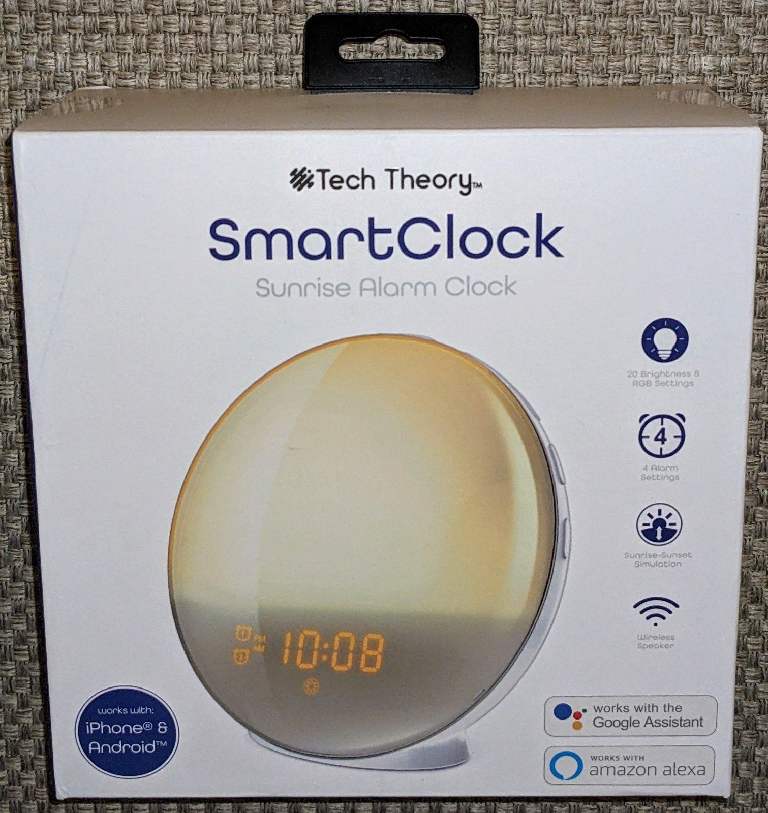 Aduro Theory Smart Alarm Clock Sunrise Simulation Sleep Radio Wifi Charge Alexa