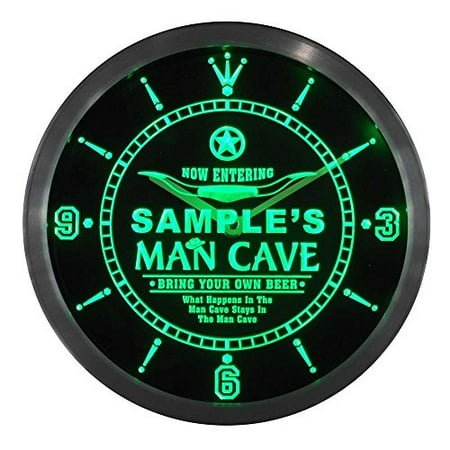 ADVPRO ncpb0421-b Dallas Man Cave Cowboys Beer Bar Pub LED Neon Sign Wall Clock