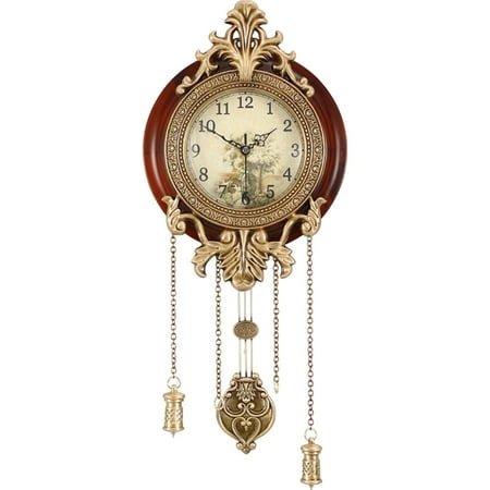 Aero Snail 9 Pendulum Wall Clock, Solid Wood, Battery Operated, Retro Vintage Clock 205A